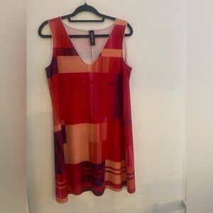 Miss Versa Vibrant Red and Orange Dress